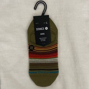 Stance womens Casual Olive Striped Socks